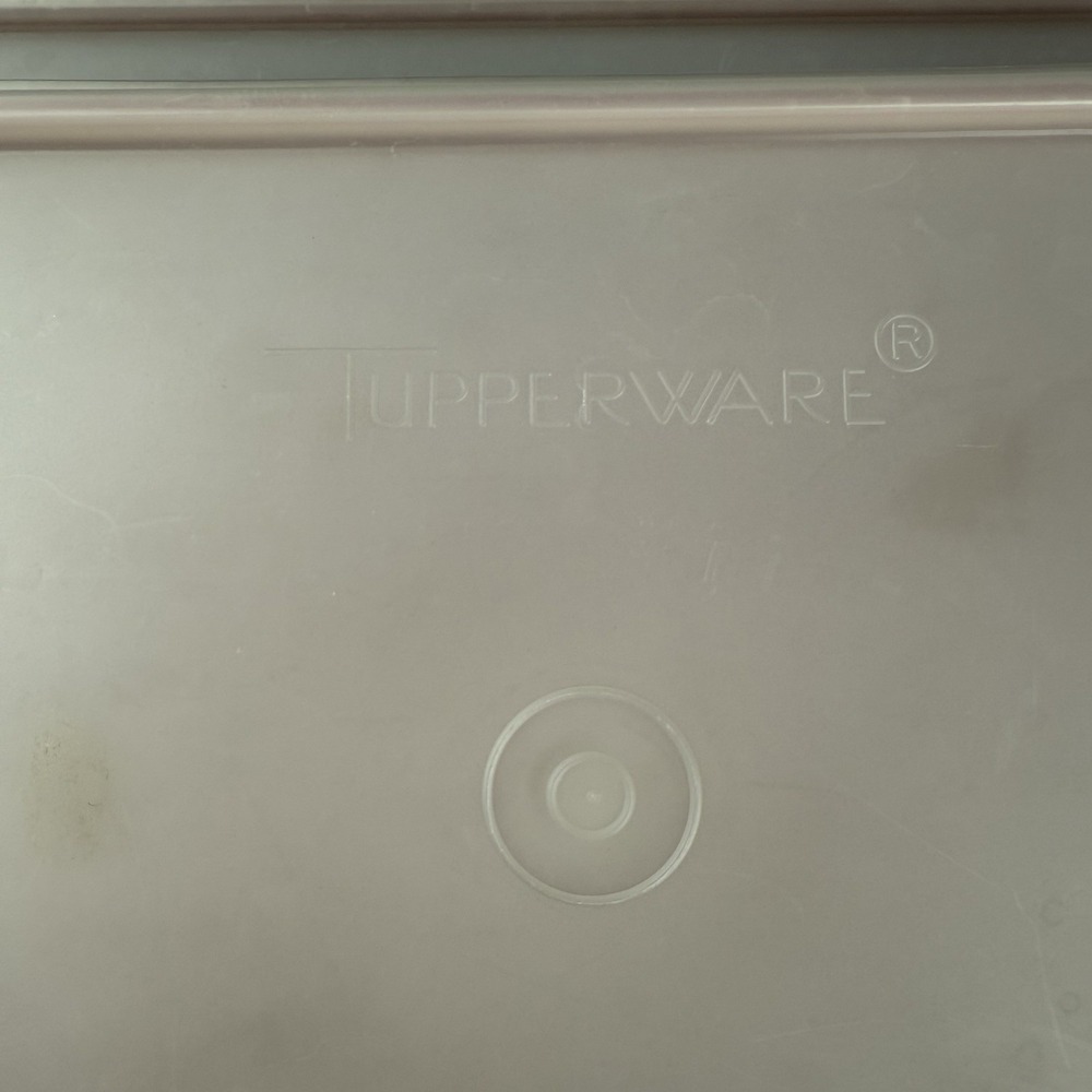VTG TUPPERWARE Set Of 4 Rectangular Containers W/ Lids Sheer/Paprika - Picture 8 of 16